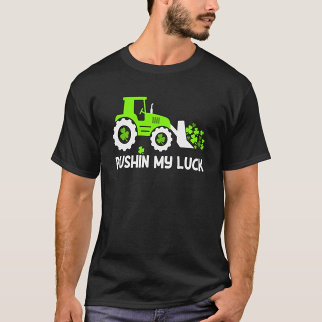 Kleeblatt Drückt Mein Glück Farmer St. Patrick's D T-Shirt (Vorderseite)