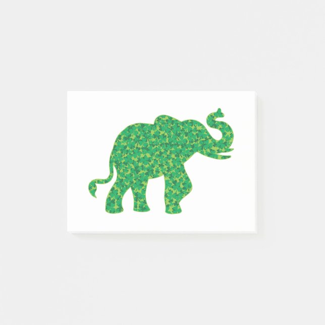 Kleeblatt Elephants Post-it Klebezettel (Vorderseite)