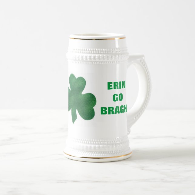 KLEEBLATT ERIN GO BRAGH! BIERGLAS (VorderseiteRechts)