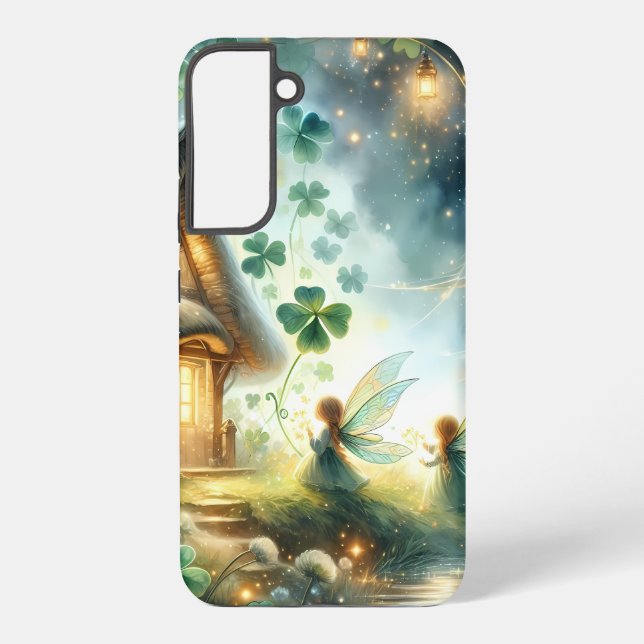 Kleeblatt-Feenhäuschen-Glanz Samsung Galaxy Hülle (Rückseite)