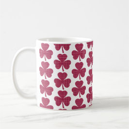 Kleeblatt-Form Karo Rot Kaffeetasse