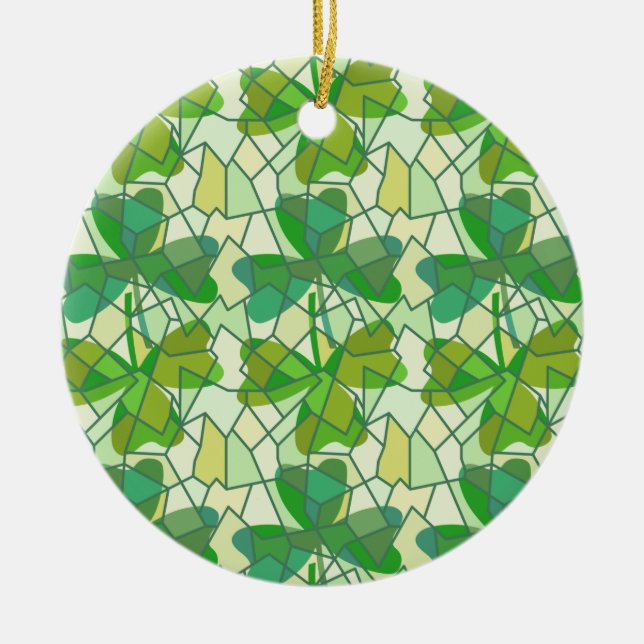 Kleeblatt Fragments Keramik Ornament (Vorne)