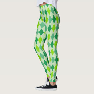 Kleeblatt für benutzerdefiniertes, grünes Diamante Leggings