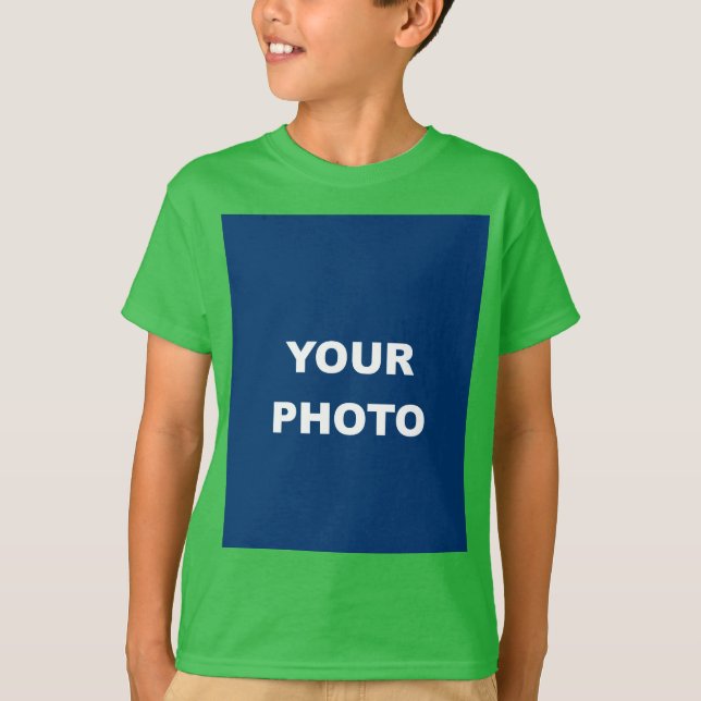 Kleeblatt für das Bild des Fotos grün hinzufügen T-Shirt (Vorderseite)