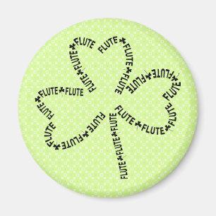 Kleeblatt für Flute Magnet