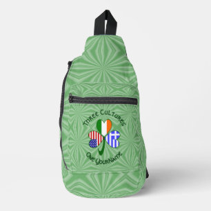 Kleeblatt für griechisch-irische Flaggen Personali Crossbody Bag