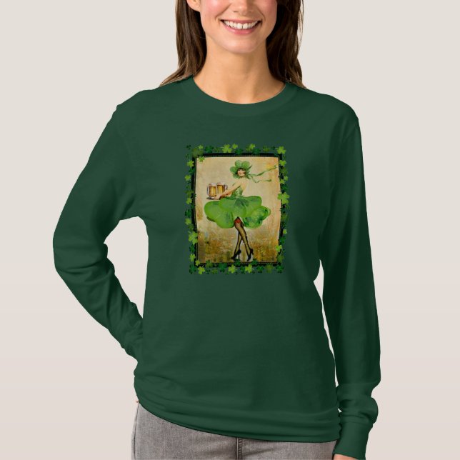 Kleeblatt Girl St Paddy's Day Shirt (Vorderseite)