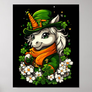 Kleeblatt Girls Boys Kids Leprechaun St Patricks D Poster