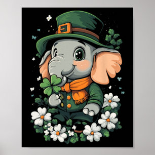 Kleeblatt Girls Boys Kids Leprechaun St Patricks D Poster