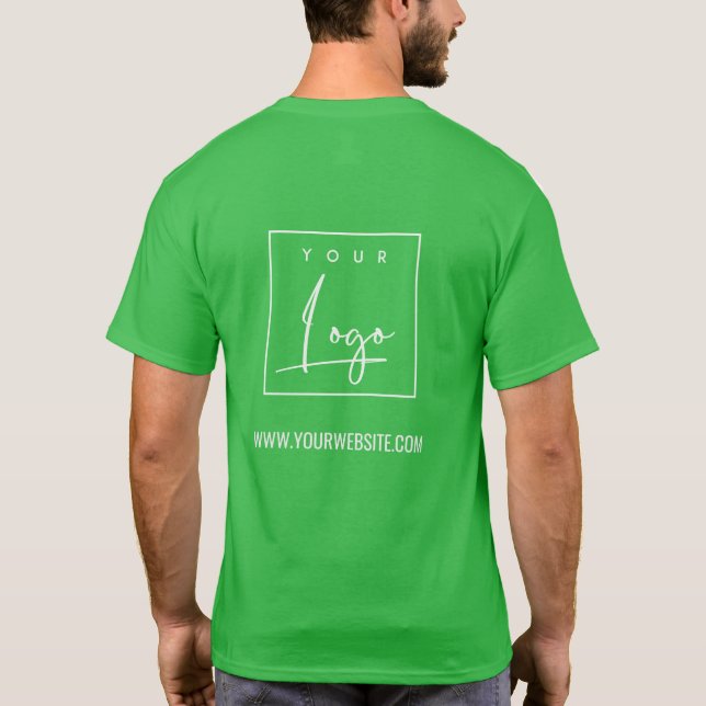 Kleeblatt Green Business Fügen Sie Ihre Logo-Websi T-Shirt (Rückseite)