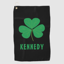 Kleeblatt Green Clover Ireland Celtic Irish Name Golfhandtuch