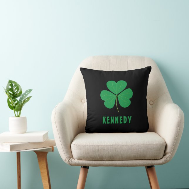 Kleeblatt Green Clover Ireland Celtic Irish Name Kissen (Stuhl )