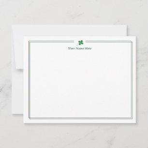 Kleeblatt Green Personal Note Card Mitteilungskarte