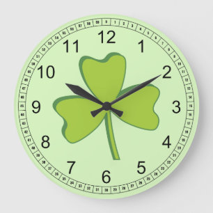 Kleeblatt Große Wanduhr