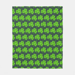 KLEEBLATT GRÜN ST. PATRICK'S DAY FLEECEDECKE