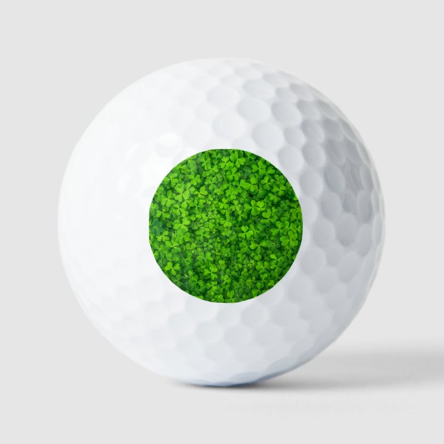 Kleeblatt grün, St. Patrick's Day, Golfball (Vorderseite)