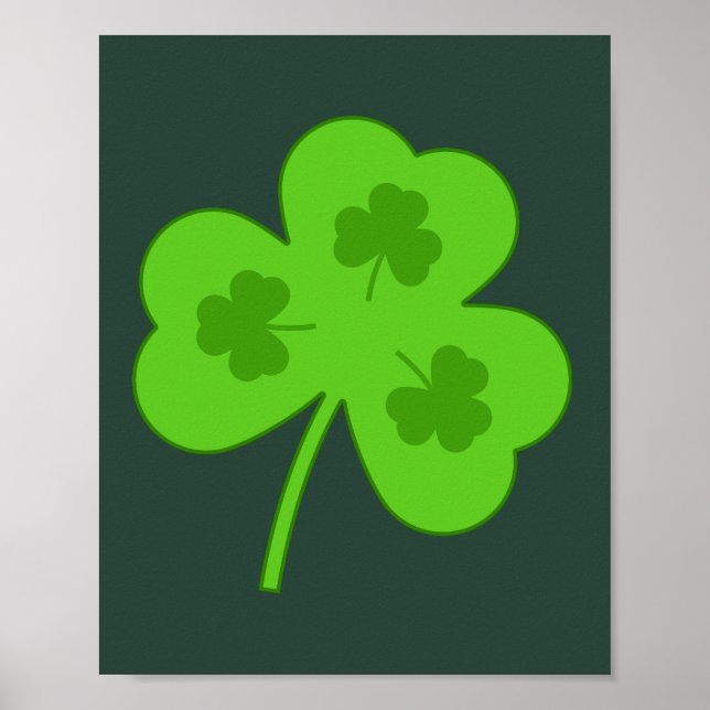 KLEEBLATT GRÜN ST. PATRICK'S DAY  POSTER (Vorne)
