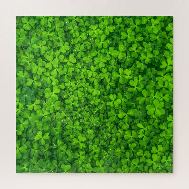 Kleeblatt grün, St. Patrick's Day, Puzzle (Vertikal)