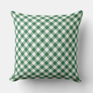 Kleeblatt Grün und Weiß Karo Gingham Pillow Kissen