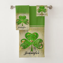 Kleeblatt "Happy St. Patrick's Badhandtuch Set
