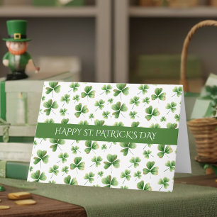 Kleeblatt Happy St. Patrick's Day Customizable Feiertagskarte