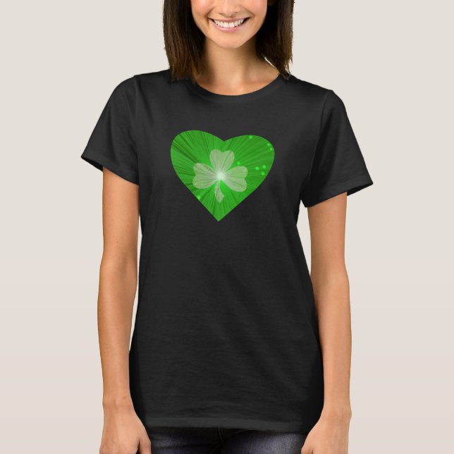 Kleeblatt Heart Basic American Ladys T - Shirt Sch (Vorderseite)