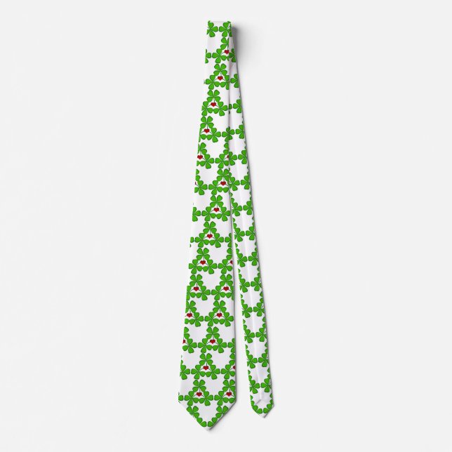 Kleeblatt Heart Irish Wedding Krawatte St. Patrick (Vorderseite)