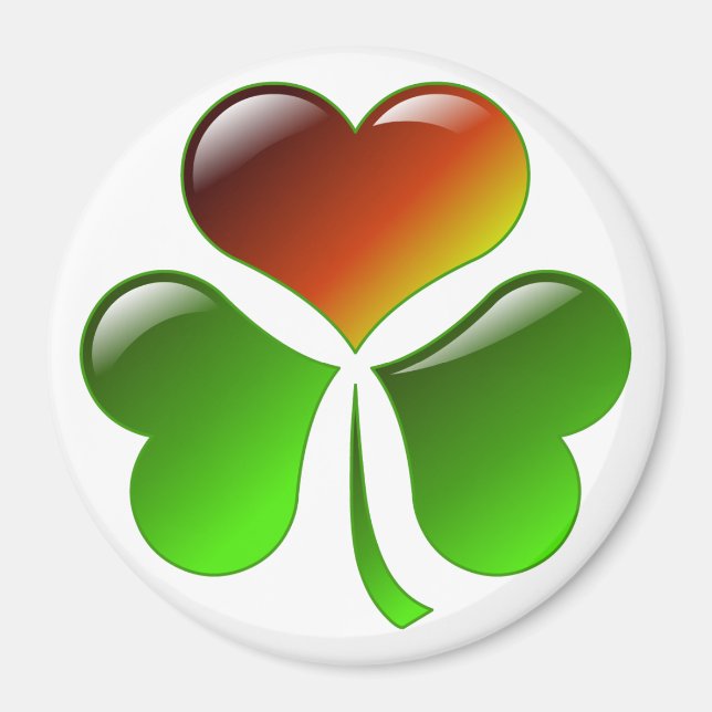 Kleeblatt Heart Magnet (Vorne)
