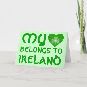 Kleeblatt Heart 'My Heart Belongs to Ireland' gree Karte