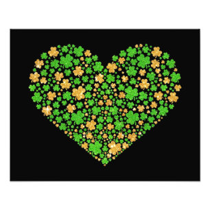 Kleeblatt Heart St Patrick's Day Fotodruck