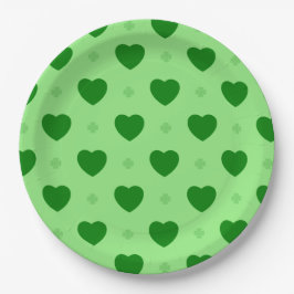 Kleeblatt Hearts Paper Plate Pappteller