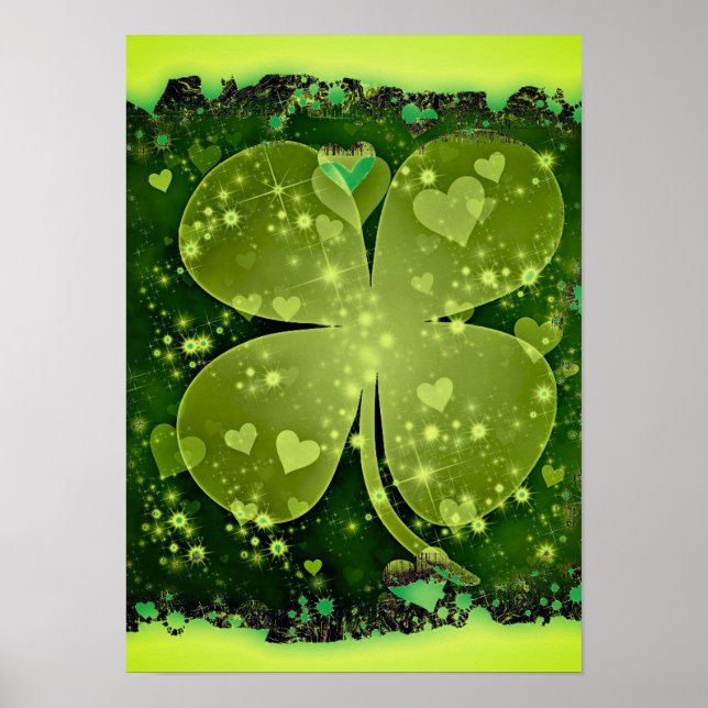 Kleeblatt Hearts Poster (Vorne)