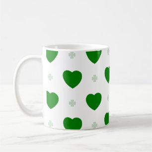 Kleeblatt & Herzen Klassischer Becher Kaffeetasse