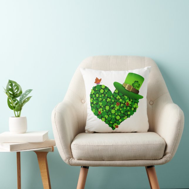 Kleeblatt Herzklopfen Kissen (Stuhl )