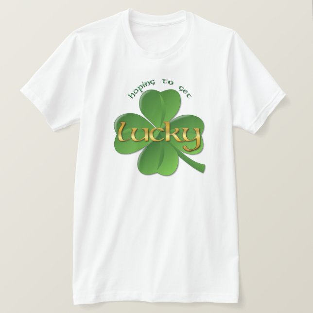 Kleeblatt - Hoffnung auf Glück T-Shirt (Design vorne)