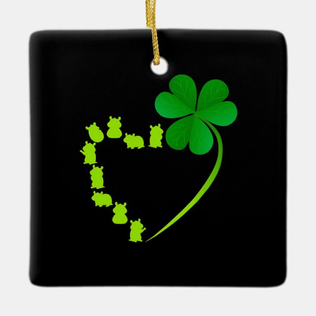 Kleeblatt Horst Clover Keramikornament (Vorderseite)