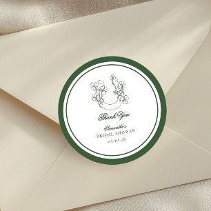 Kleeblatt-Hufeisen-Brautparty Danke schön Runder Aufkleber