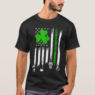 Kleeblatt Irish American Flag Feuerwehrmann St. Pa T-Shirt