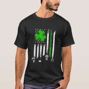 Kleeblatt Irish American Flag Feuerwehrmann St. Pa T-Shirt