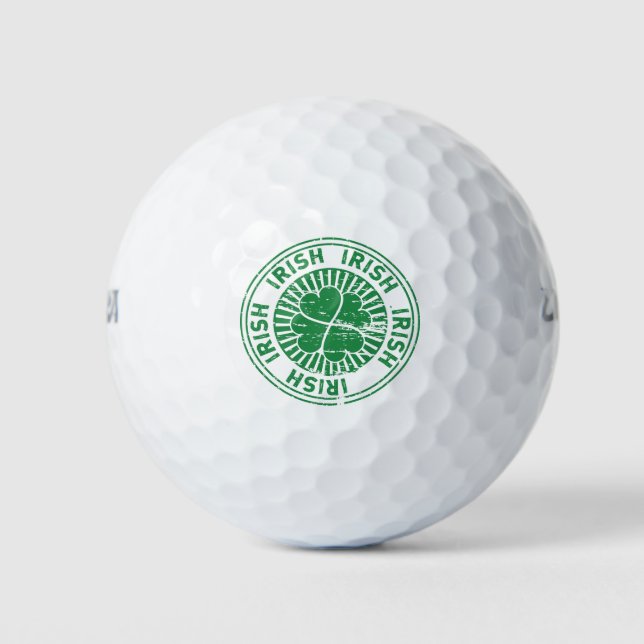 Kleeblatt Irish Briefmarke Golfball (Vorderseite)