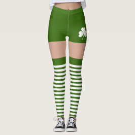 Kleeblatt Irish Green St Patricks Day Novelty Spaß Leggings
