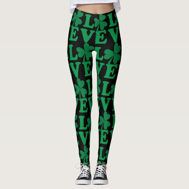 Kleeblatt Irish Liebe Leggings (Vorderseite)