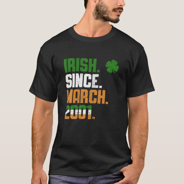 Kleeblatt Irish Seit März 2001 Legend St Patricks T-Shirt (Vorderseite)