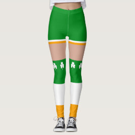 Kleeblatt Irish St Patricks Day Novelty Fun Leggings