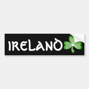Kleeblatt "Irland" Autoaufkleber schwarz