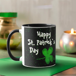 Kleeblatt Irland Glücklicher St. Patrick`s Tag Tasse