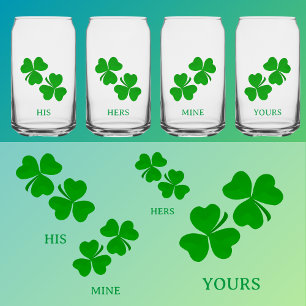 Kleeblatt Irland Personalisierter Name Dosenglas