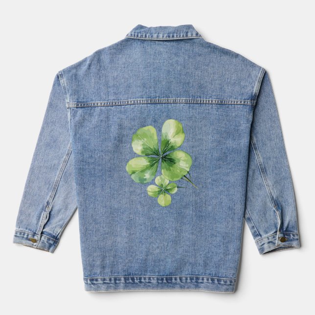 Kleeblatt Jeansjacke (Rückseite)