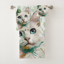 Kleeblatt Katze mit blauen Augen