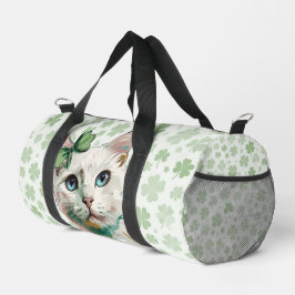 Kleeblatt Katze mit blauen Augen Duffle Bag